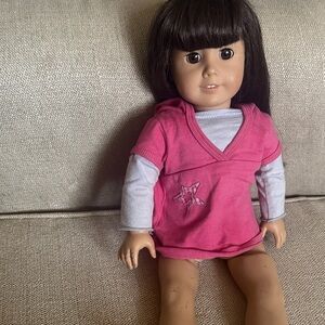 Vintage 2008 American Girl Doll in Pink Dress with Star Detail